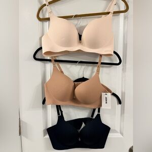 Jason Wu Seamless/ Underwire Free Bra Set - Cream, Tan, and Black (36c)